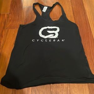 Black CYCLEBAR branded racer back tank